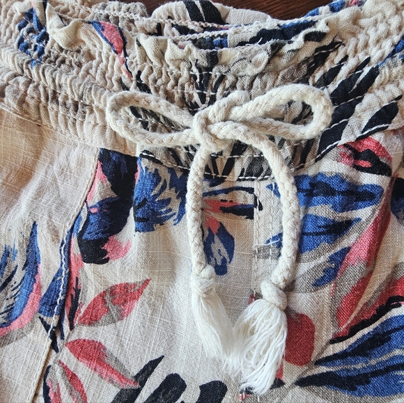 CALI 1850 Los Angeles Tropical Print Linen Blend Lounge Pants Size M - Picture 12 of 15